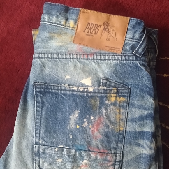 PRPS Demon Paint Splattered Distressed Button Fly 100% Cotton Jeans 33x35 - Picture 5 of 7